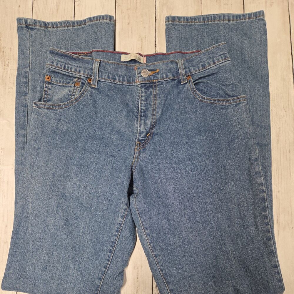 Levi's 550 Relaxed Boot Cut Womens Jeans Mid-Rise Med Wash Stretch Size 8L